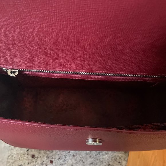 Burgundy Game On Leather Crossbody Bag from Longchamp - Picture 5 of 7